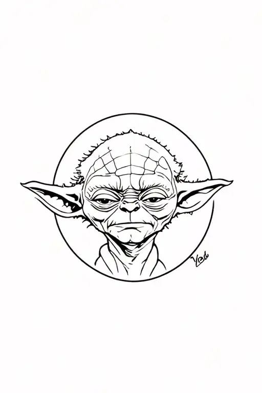 Yoda tattoo design idea