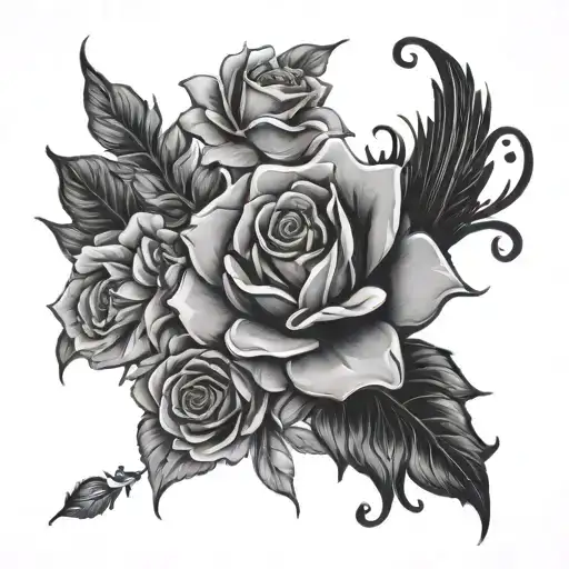 healing trauma, floral, gothic, ocd, sa, hope tattoo design idea