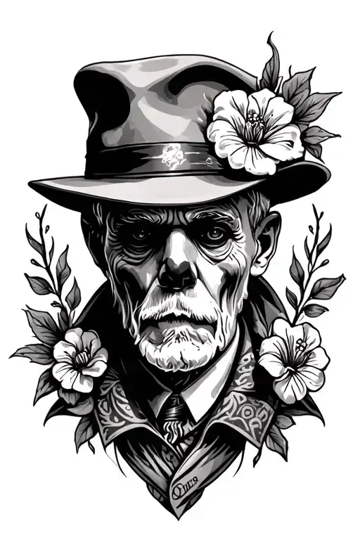 old timer tattoo inspired by mob tattoo design idea
