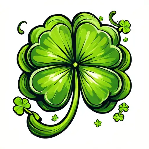 lucky clover tattoo design idea