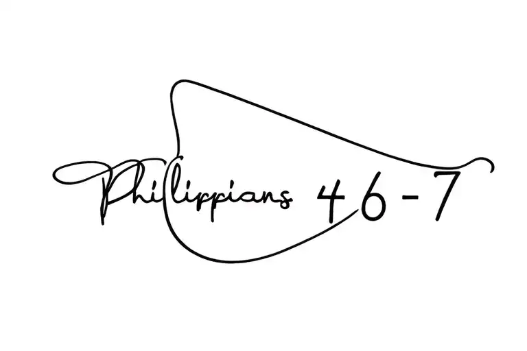Philippians 4 6 7 tattoo design idea