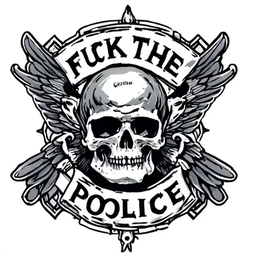 Fuck The Police tattoo design idea