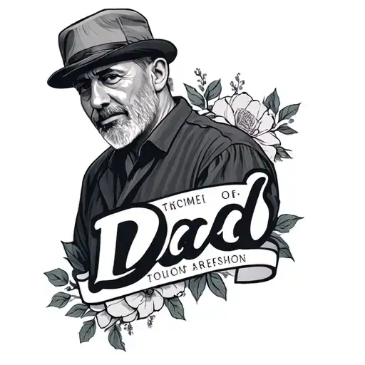 Memorial Dad tattoo design idea