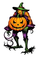 halloween jack o lantern tattoo design idea
