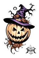 halloween jack o lantern tattoo design idea