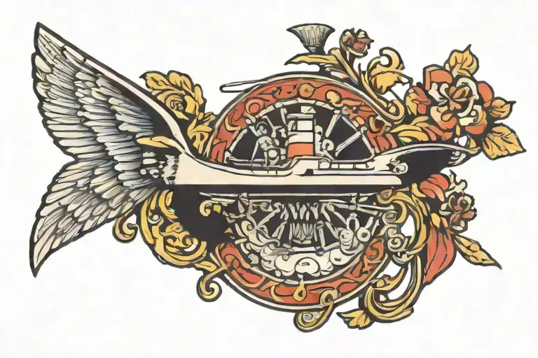 enterprise 1701 D tattoo design idea