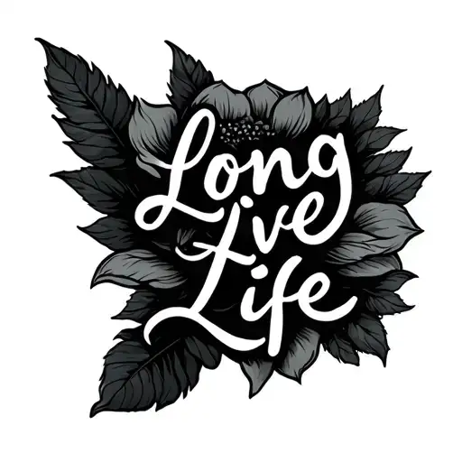 Long live life tattoo design idea