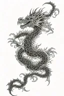 Filler dragon design tattoo design idea