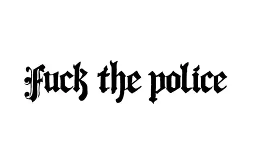 "Fuck the Police" tattoo design idea