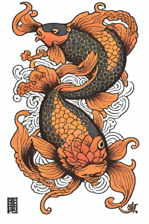pisces symbol tattoo design idea