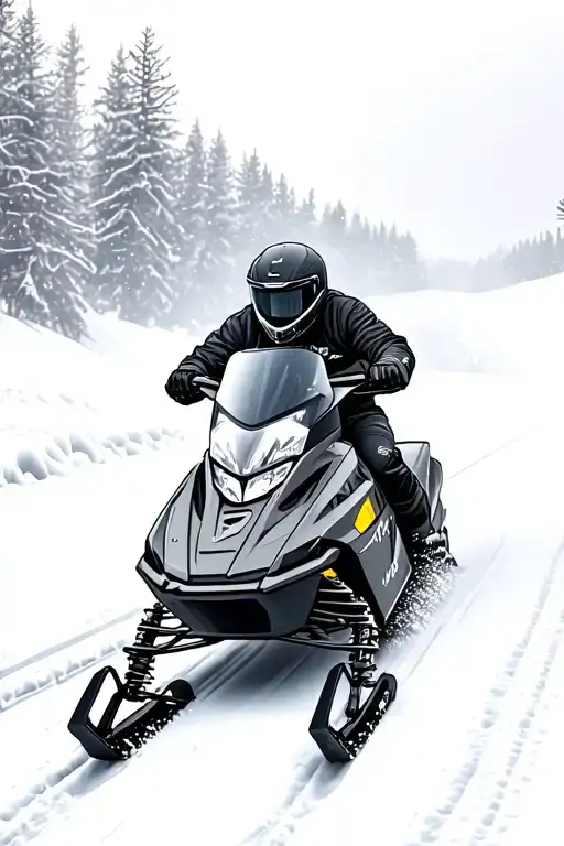 Snowmobile tattoo design idea