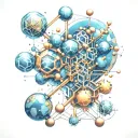 A molecule structure incorporating elements from chemistry, biology, and physics formulas tattoo design idea