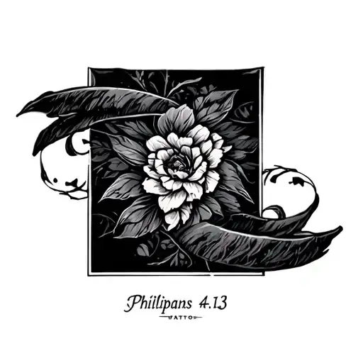 Philippians 4:13 tattoo design idea