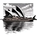 Sydney Opera House with parkway drive tattoo design idea