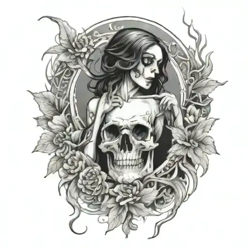 death and the maiden tattoo design idea