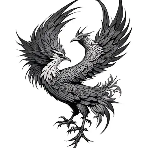 Phoenix Mandala tattoo design idea