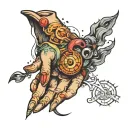 magician hand tattoo design idea