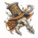 magician hand tattoo design idea