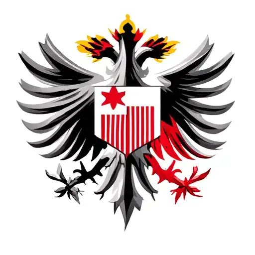 albanian  flag tattoo design idea