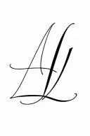 letters A L T intertwined representing last name written tattoo design idea