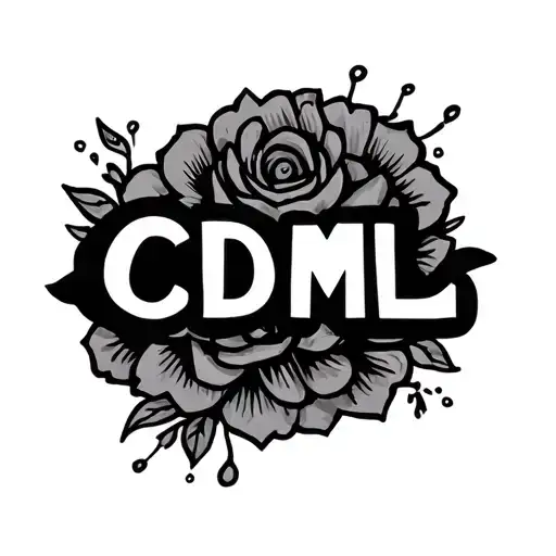 "cdml " Name tattoo cute girly tattoo design idea