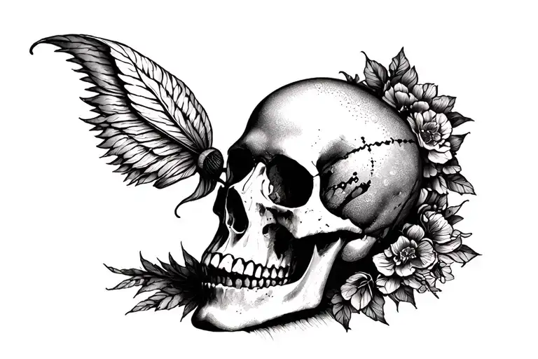memento mori memento vive tattoo design idea