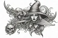 witchcraft tattoo design idea