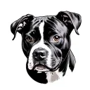 staffordshire bull terrier tattoo design idea
