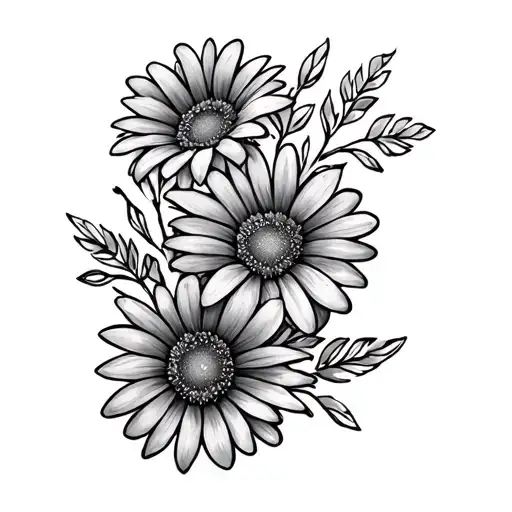 daisy and Leilani written cursive tattoo design idea
