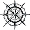 Nautical Star Compass tattoo design idea