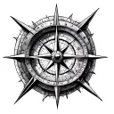 Nautical Star Compass tattoo design idea