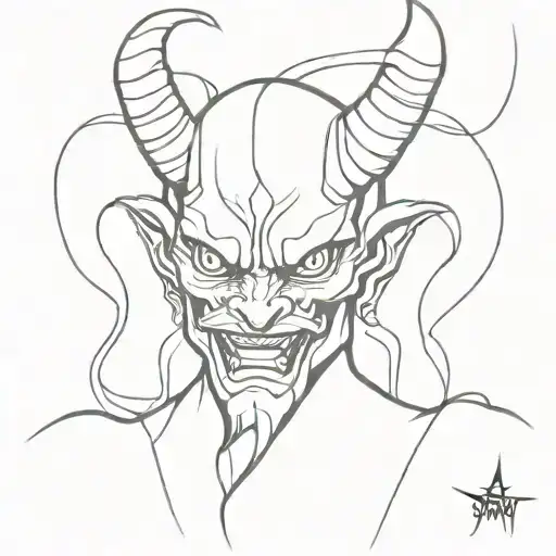 bangkok demon tattoo design idea