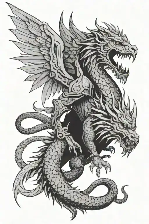 tiamat sumerian tattoo design idea
