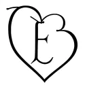 "E" heart with initial e tattoo design idea