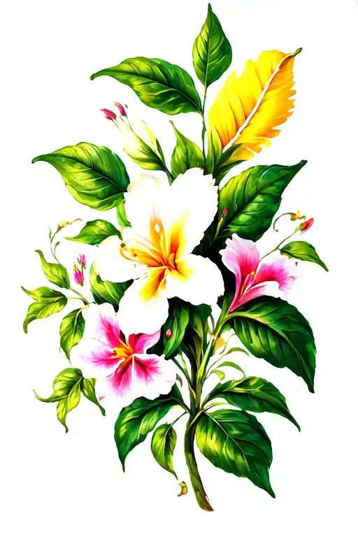 Salvadorian, Roman Catholic, flowers, nature tattoo design idea