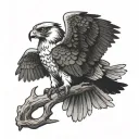 osprey bird of prey tattoo design idea