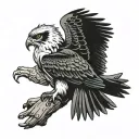 osprey bird of prey tattoo design idea