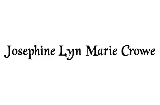 "Josephine Lynn Marie Crowe" tattoo design idea