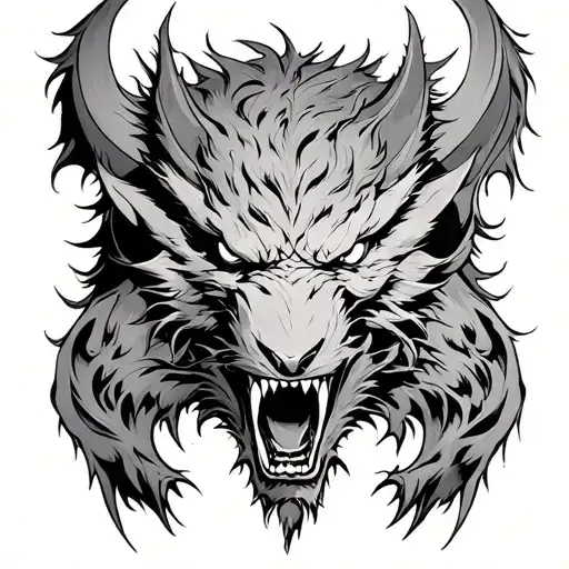 The transformation represents his hidden beast,always ready to tear apart anyone who threatens his loved ones tattoo design idea