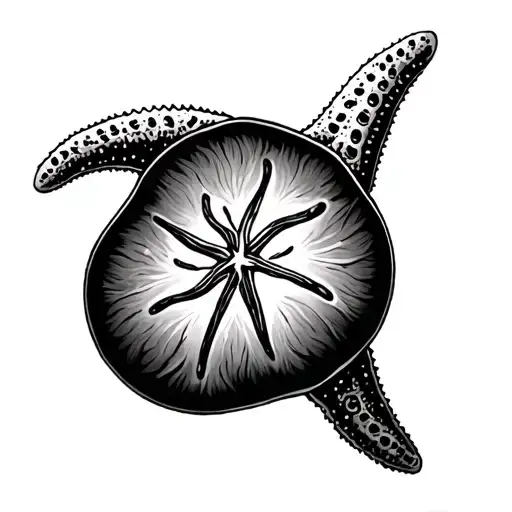 starfish and sand dollar tattoo design idea