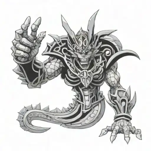 Yu-Gi-Oh Exodia tattoo design idea