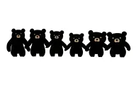  family of bears. 1. mother 2.father and two boys age 5 and 2. i want them holding hands. use artistic puzzle piece colo tattoo design idea