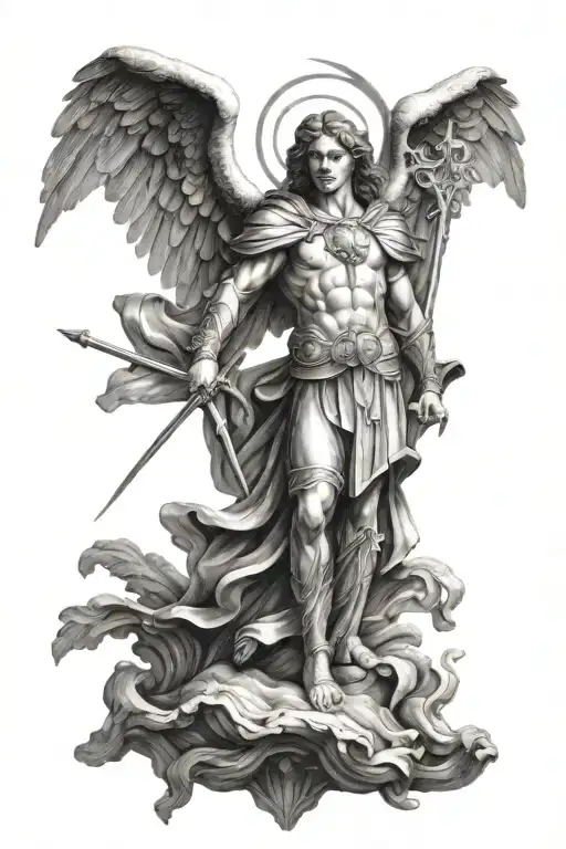 St Micheal The Archangel tattoo design idea