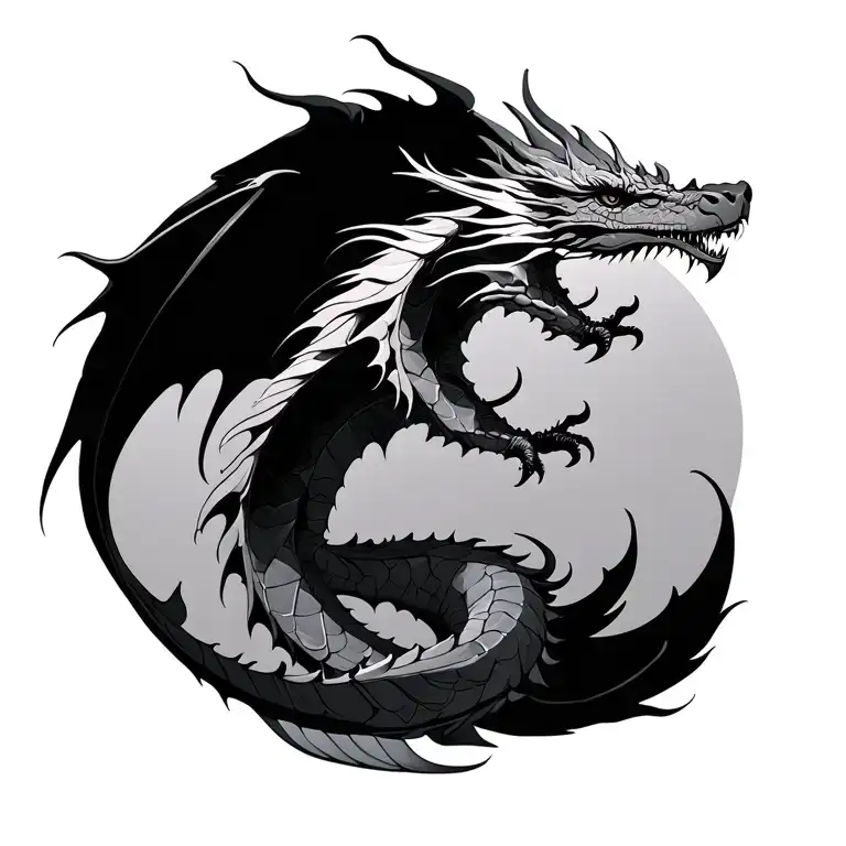 DRAGON FOURTH WING  tattoo design idea