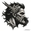greek god chronos realism tattoo design idea