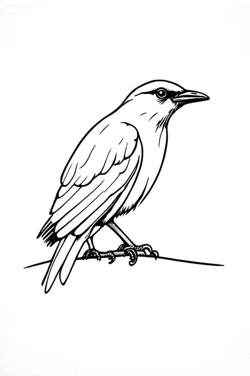 Rook Bird tattoo design idea