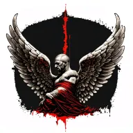 wings wrapped tattoo design idea