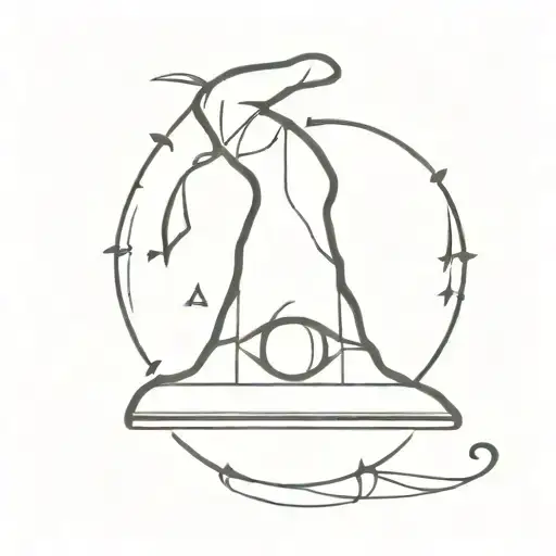 harry potter themed tattoo , small, the sorting hat, "hufflepuff!" tattoo design idea