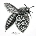 diamond with honeycomb tattoo design idea