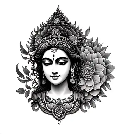 Green Tara tattoo design idea